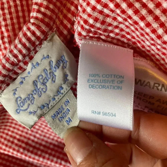 VTG Lang of SalzBurg Grannycore Cotton Nightgown Robe Women Size M-L Pocket - Picture 4 of 12